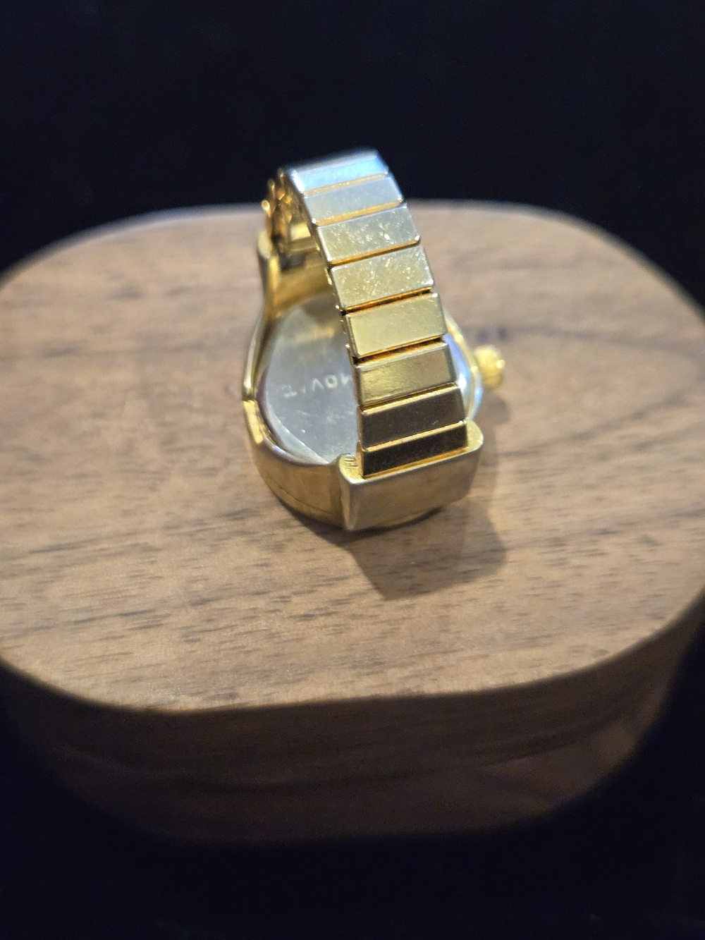 Vintage Bonetto Digits Gold-Tone Yellow Dial Crystal Accent Finger Watch - Picture 8 of 13